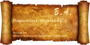 Bagnovini Anasztáz névjegykártya